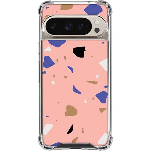 Pink Terrazzo Pixel 9/9 Pro Clear Case
