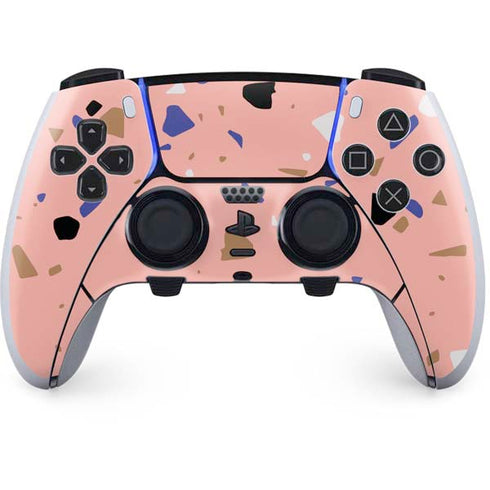 Pink Terrazzo PS5 DualSense Edge Pro Controller Skin