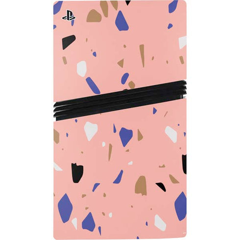 Pink Terrazzo PS5 Pro Console Skin