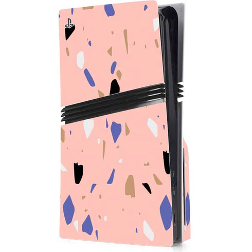 Pink Terrazzo PS5 Pro Disk Console Skin