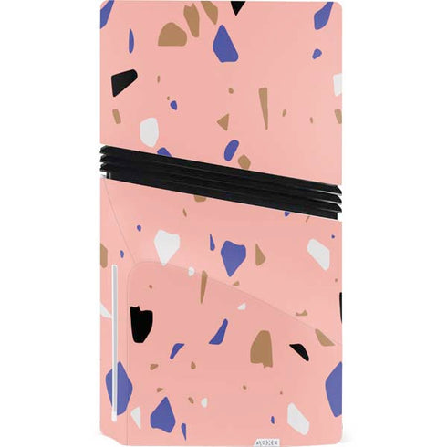 Pink Terrazzo PS5 Pro Disk Console Skin