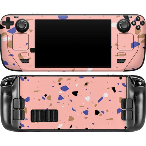 Pink Terrazzo Steam Deck Handheld Gaming Computer OLED Skin