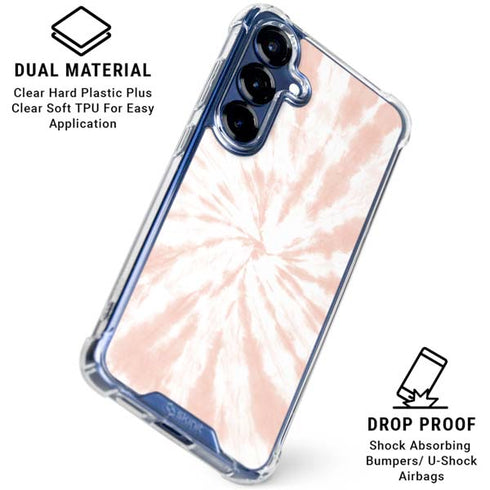 Pink Tie Dye Galaxy S25 Clear Case