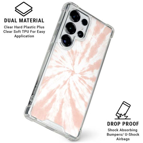 Pink Tie Dye Galaxy S25 Ultra Clear Case