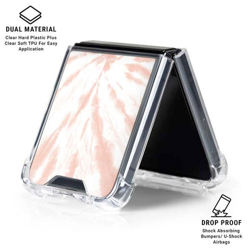 Pink Tie Dye Galaxy Z Flip6 Clear Case