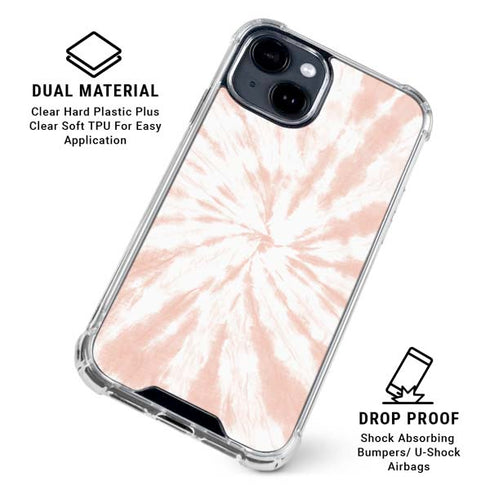 Pink Tie Dye iPhone 15 Clear Case