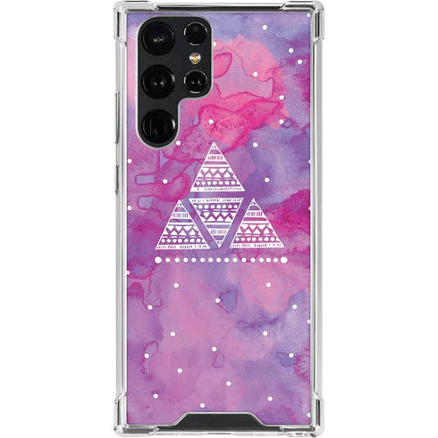Pink Tribal Euphoria Galaxy S23 Ultra Clear Case