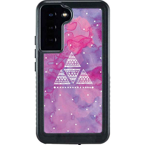 Pink Tribal Euphoria Galaxy S24 Plus Waterproof Case