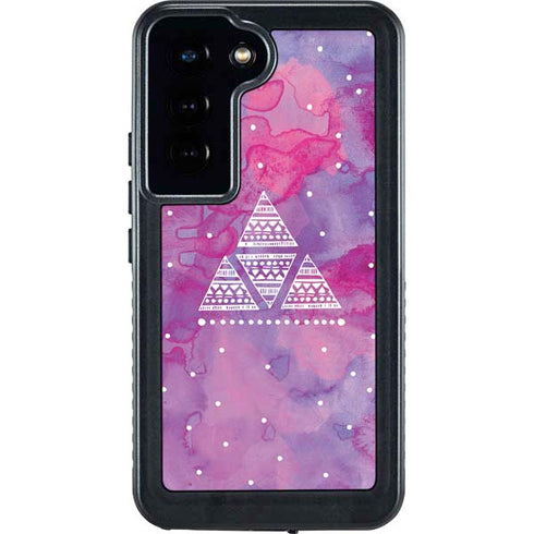 Pink Tribal Euphoria Galaxy S24 Waterproof Case