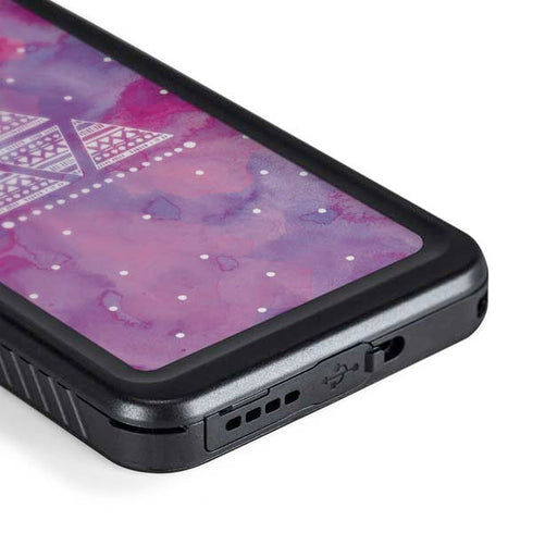 Pink Tribal Euphoria Galaxy S24 Waterproof Case