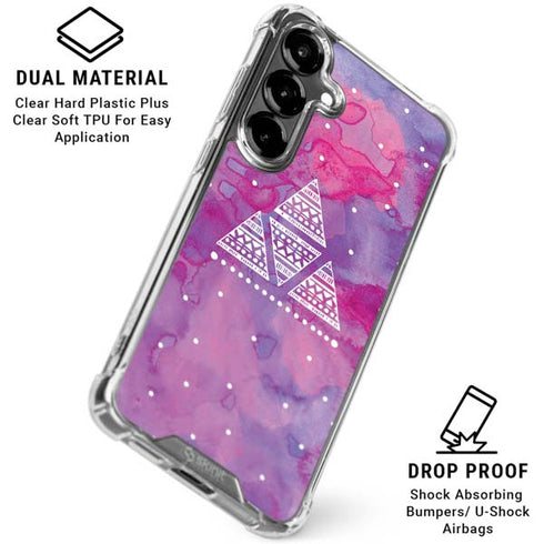 Pink Tribal Euphoria Galaxy S26 Clear Case