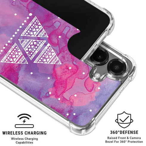 Pink Tribal Euphoria Galaxy S26 Plus Clear Case