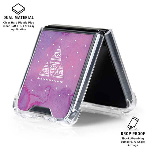 Pink Tribal Euphoria Galaxy Z Flip6 Clear Case
