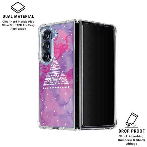 Pink Tribal Euphoria Galaxy Z Fold6 Clear Case