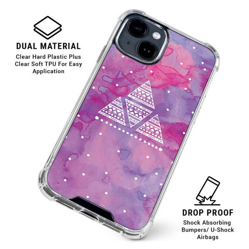 Pink Tribal Euphoria iPhone 15 Clear Case