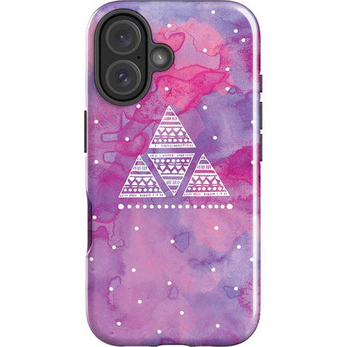 Pink Tribal Euphoria iPhone 16 Plus Impact Case