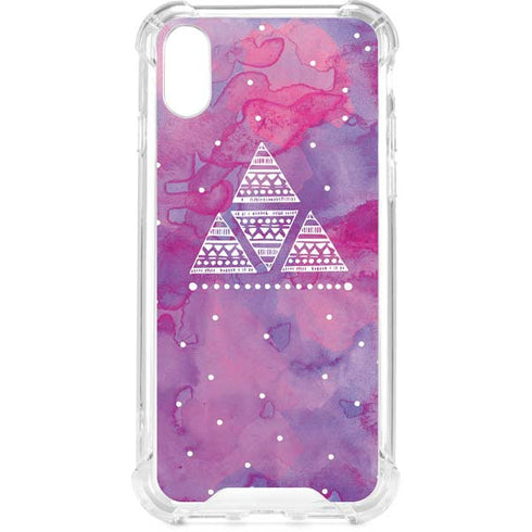 Pink Tribal Euphoria iPhone XS Clear Case