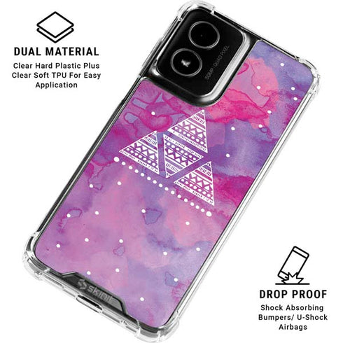 Pink Tribal Euphoria Moto G Power 5G (2024) Clear Case