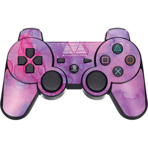 Pink Tribal Euphoria PS3 Dual Shock wireless controller Skin