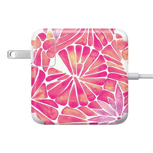Pink Water Lilies by Cat Coq 85W Power Adapter (15 and 17 inch MacBook Pro Charger) Skin