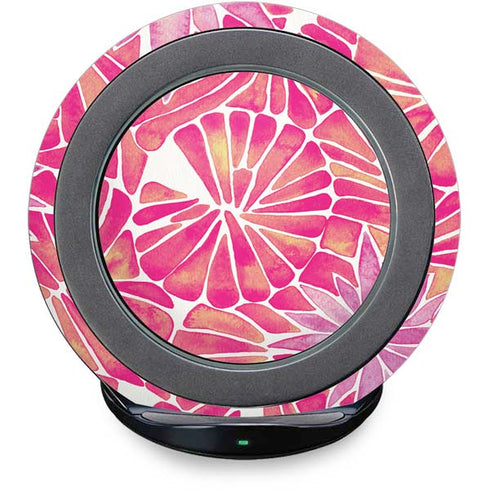 Pink Water Lilies by Cat Coq Fast Charge Wireless Charging Stand Skin