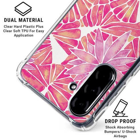 Pink Water Lilies by Cat Coq Galaxy A36 5G Clear Case