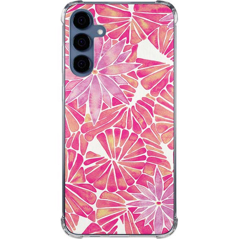 Pink Water Lilies by Cat Coq Galaxy A55 5G Clear Case