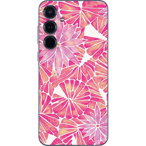 Pink Water Lilies by Cat Coq Galaxy A55 5G Skin