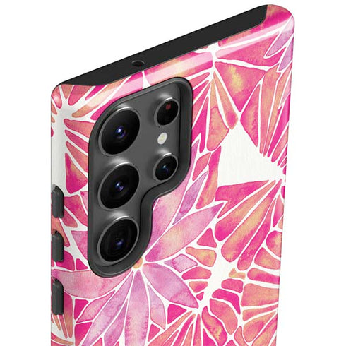 Pink Water Lilies by Cat Coq Galaxy S23 Ultra Pro Case