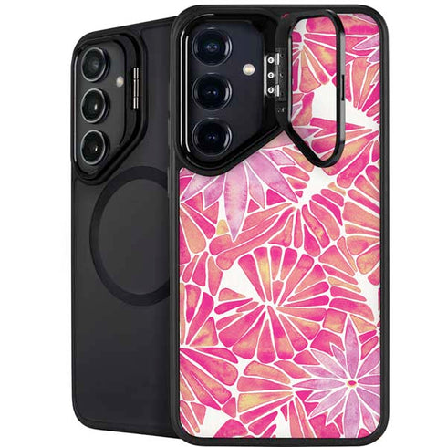 Pink Water Lilies by Cat Coq Galaxy S25 Kickstand Case