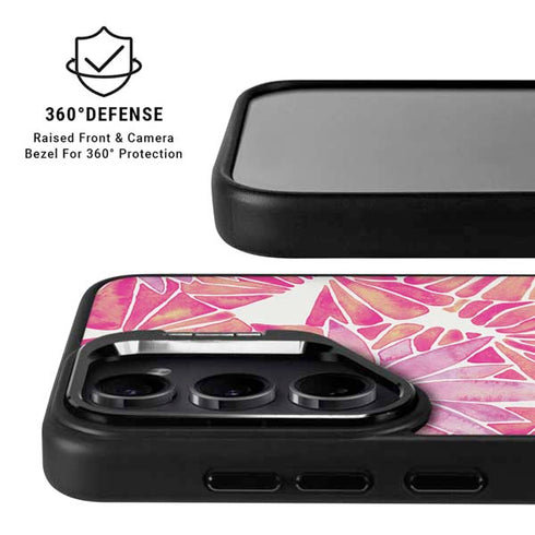 Pink Water Lilies by Cat Coq Galaxy S24 Plus Kickstand Case