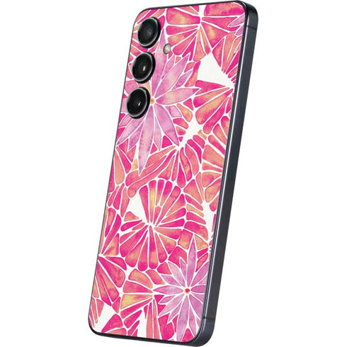 Pink Water Lilies by Cat Coq Galaxy S24 Plus Skin