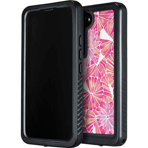 Pink Water Lilies by Cat Coq Galaxy S24 Plus Waterproof Case