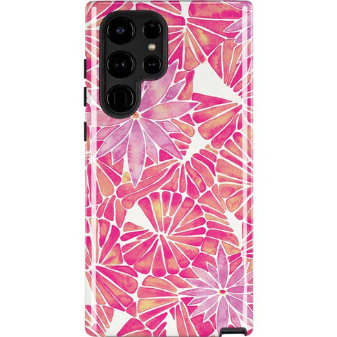 Pink Water Lilies by Cat Coq Galaxy Cases