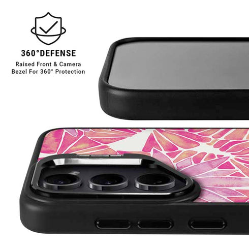 Pink Water Lilies by Cat Coq Galaxy S24 Ultra Kickstand Case