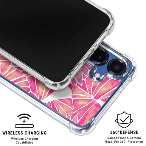 Pink Water Lilies by Cat Coq Galaxy S25 Clear Case