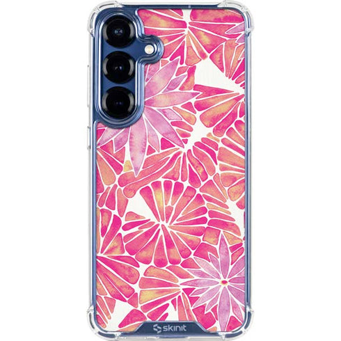 Pink Water Lilies by Cat Coq Galaxy S25 Plus Clear Case