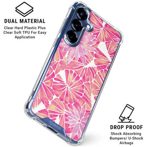 Pink Water Lilies by Cat Coq Galaxy S25 Plus Clear Case