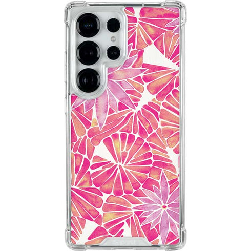 Pink Water Lilies by Cat Coq Galaxy S25 Ultra Clear Case