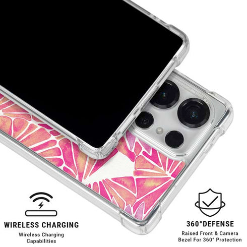 Pink Water Lilies by Cat Coq Galaxy S25 Ultra Clear Case