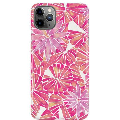 Pink Water Lilies by Cat Coq iPhone Cases