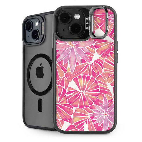 Pink Water Lilies by Cat Coq iPhone 13 Kickstand Case