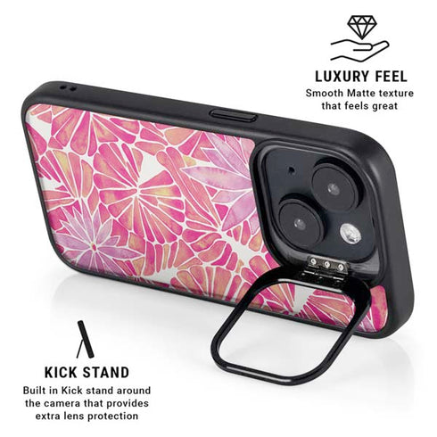 Pink Water Lilies by Cat Coq iPhone 13 Kickstand Case