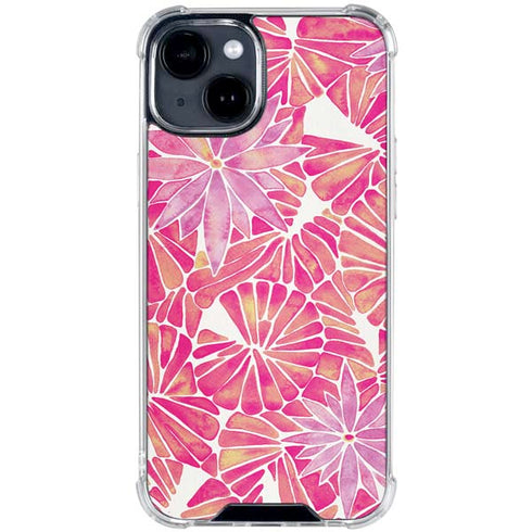 Pink Water Lilies by Cat Coq iPhone 15 Clear Case
