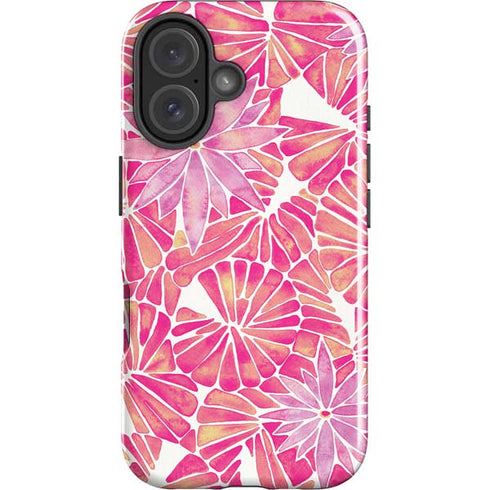 Pink Water Lilies by Cat Coq iPhone 16 Plus Impact Case