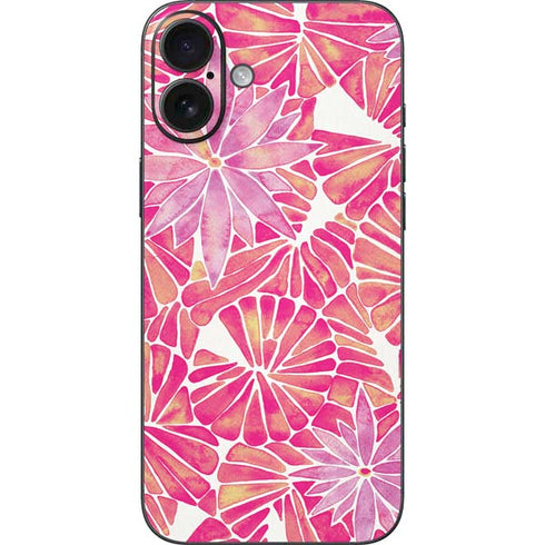 Pink Water Lilies by Cat Coq iPhone 16 Plus Skin