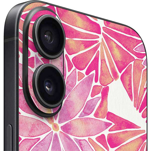 Pink Water Lilies by Cat Coq iPhone 16 Plus Skin