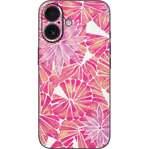 Pink Water Lilies by Cat Coq iPhone 16 Skin