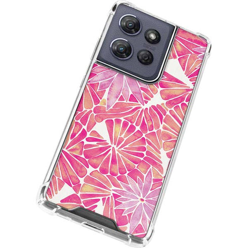 Pink Water Lilies by Cat Coq Moto G 5G (2025) Clear Case