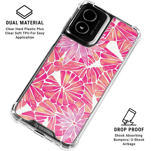 Pink Water Lilies by Cat Coq Moto G Power 5G (2024) Clear Case